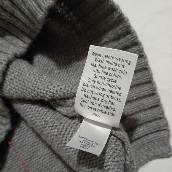 Christmas Sweater Women's L 3D Santas Sequins Faux Fur High-Low Oversized Tunic - Picture 11 of 12